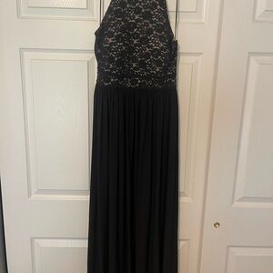 Chic Black Lace Backless Dress